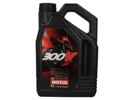 Олива 4T 300V FL SAE 10W40 4L MOTUL 836141 (фото 1)