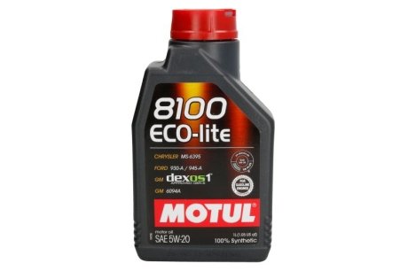 Олива моторна 8100 Eco-Lite 5W-20, 1л. MOTUL 841411