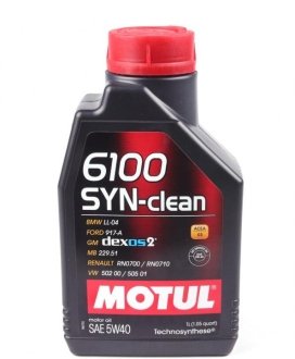 Масло моторное 6100 Syn-Clean 5W-40 (1 л) MOTUL 854211 (фото 1)