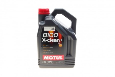 Масло моторное 8100 X-Clean+ 5W-30 (5 л) MOTUL 854751