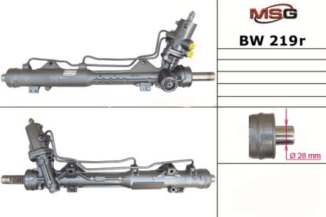 Рульова рейка з ГПК відновлена BMW 1 E81-88 04-11, BMW 3 E90-93 05-12 MSG BW219R