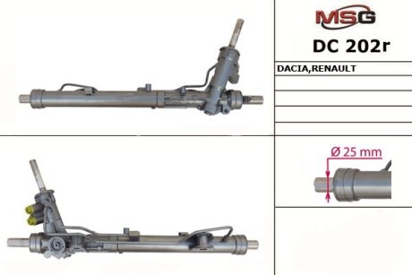 Рульова рейка з ГПК відновлена Renault Duster 10-18, Dacia Duster 10-17 MSG DC202R (фото 1)