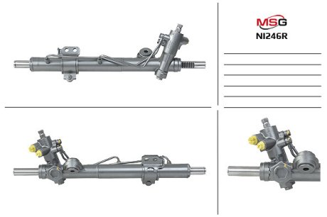 Рульова рейка з ГПК відновлена NISSAN ALMERA II (N16) 03-,ALMERA II Hatchback (N16) 03- MSG NI246R (фото 1)