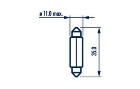 Автолампа Standard C5W SV8,5 5 W прозрачная NARVA 17136