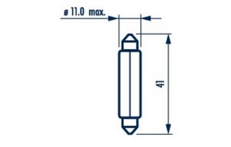 C10W 24V 10W SV8,5 11X41 |FESTOON LAMPS| 10шт NARVA 17327