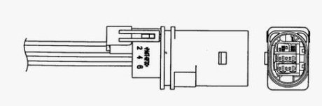 SONDA LAMBDA 1476 NGK LZA07-AU4 (фото 1)