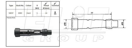 Насвiчник NGK SB05F (фото 1)