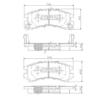 Гальмівні колодки NIPPARTS J3601035