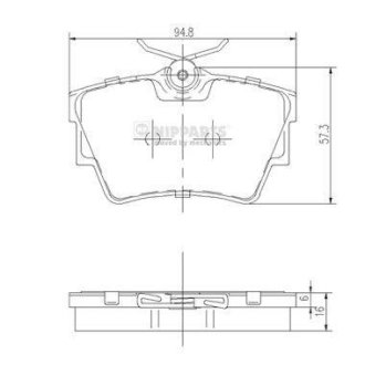 Гальмівні колодки NIPPARTS J3611047 (фото 1)