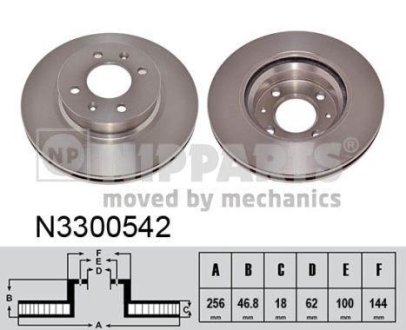 BRAKE DISCS NIPPARTS N3300542