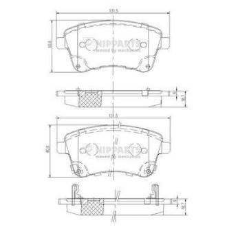 Тормозные колодки, к-кт. NIPPARTS N3600331