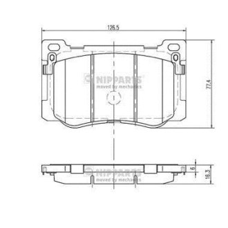 Гальмівні колодки NIPPARTS N3600549