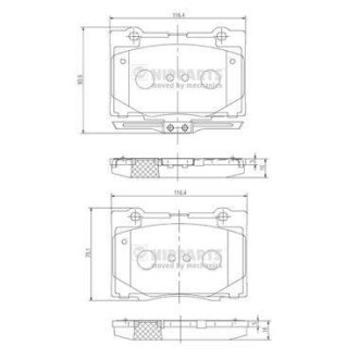 Гальмівні колодки NIPPARTS N3604070