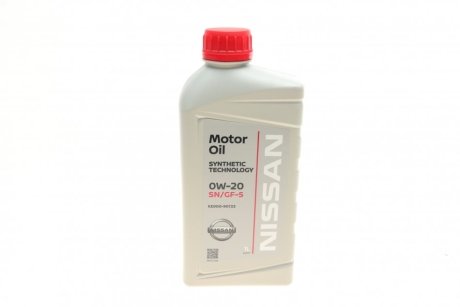 Олива моторна MOTOR OIL FS 0W-20 SN/GF5, 1л NISSAN KE90090133