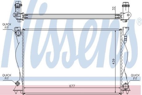 Радіатор охолоджування NISSENS 60234A