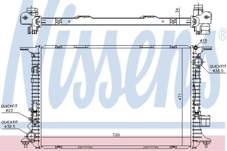 Радиатор охолодження NISSENS 60326