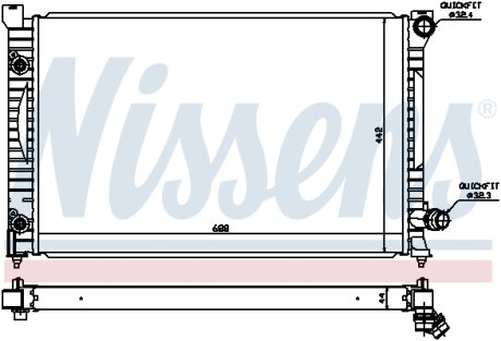 Радиатор охолодження NISSENS 60424