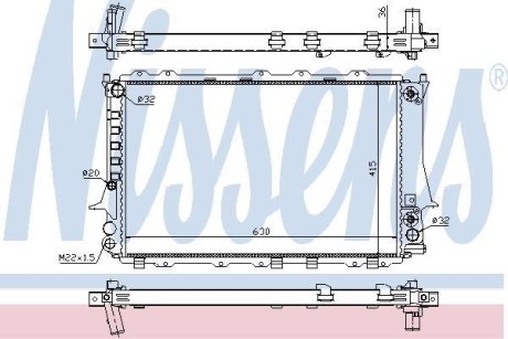 Радиатор охолоджування NISSENS 60480