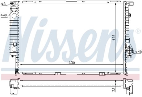 Радиатор охолоджування NISSENS 60622A