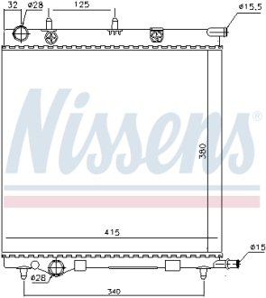 Радиатор системи охолодження NISSENS 61284