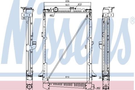 Радиатор системи охолодження NISSENS 61442A