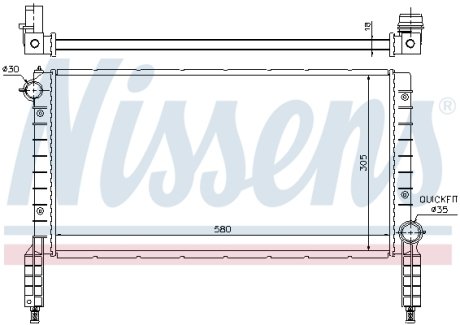 Радиатор охолоджування NISSENS 61768