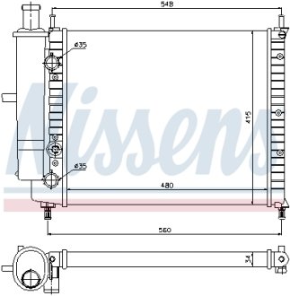 Радиатор охолоджування NISSENS 61808