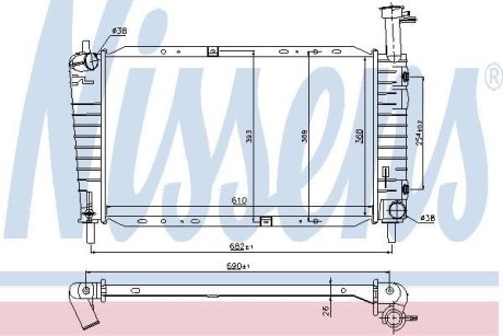 Радiатор NISSENS 62065