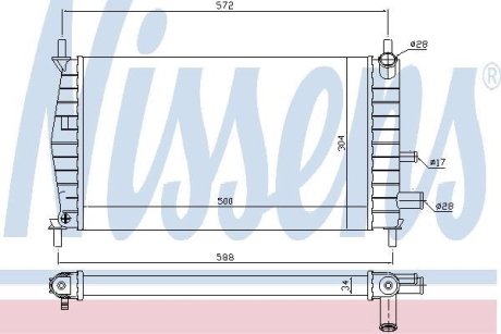 Радиатор охолоджування NISSENS 62085A (фото 1)