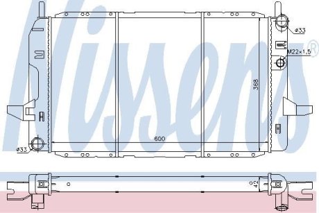 Радиатор охолоджування NISSENS 62218 (фото 1)