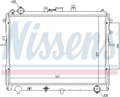Радиатор охолоджування NISSENS 62381