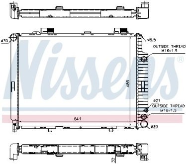 Радиатор охолодження MERCEDES E-CLASS W 210 (95-) (вир-во) NISSENS 62691A