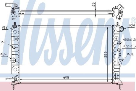 Радиатор охолоджування NISSENS 63013A (фото 1)