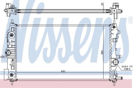 Радиатор охолодження NISSENS 630723