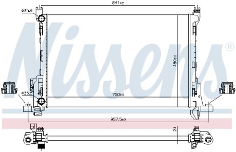 Радіатор охолоджування NISSENS 630803