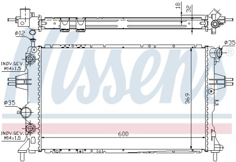 Радіатор охолодження NISSENS 63247A