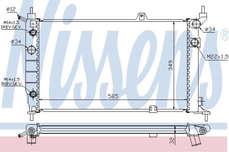 Радиатор охолоджування NISSENS 63253A