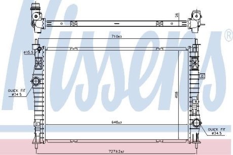 Радиатор охолоджування NISSENS 636042