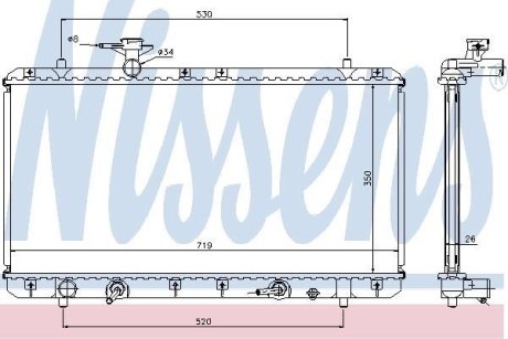 Радиатор охолоджування NISSENS 64166A