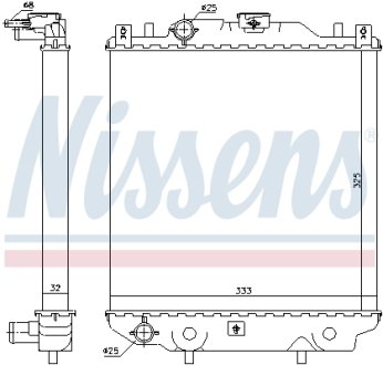 Радиатор охолоджування NISSENS 64174A