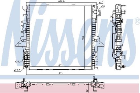 Радиатор охолодження NISSENS 64333