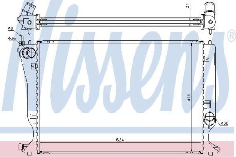 Радиатор охолоджування NISSENS 64666A