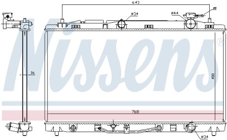 Радиатор охолодження TOYOTA CAMRY (XV4) (07-) 3.5 i V6 (вир-во) NISSENS 646812