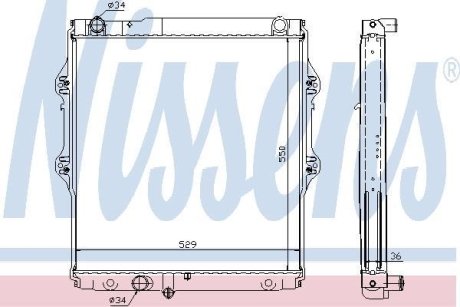 Радиатор охолоджування NISSENS 64698