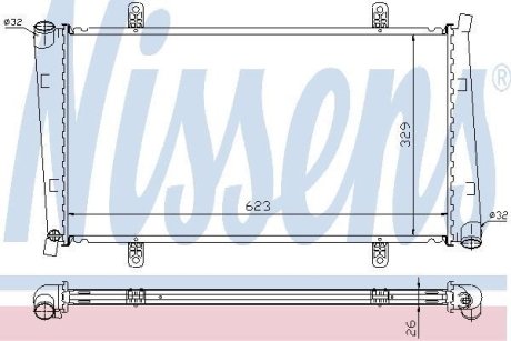 Радиатор охолоджування NISSENS 65560A