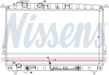 Радиатор охолодження HYUNDAI SONATA IV (EF) (98-) 2.0-2.7 (вир-во) NISSENS 67027