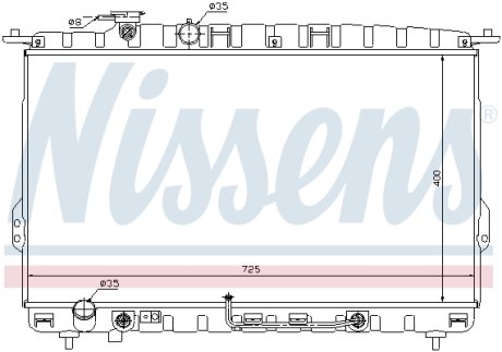 Радиатор охолоджування NISSENS 67028