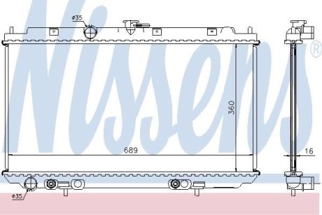 Радиатор охолоджування NISSENS 67347A