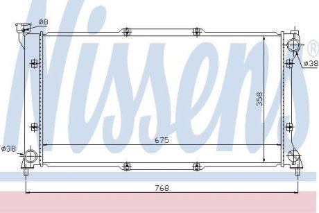 Радиатор охолоджування NISSENS 67701