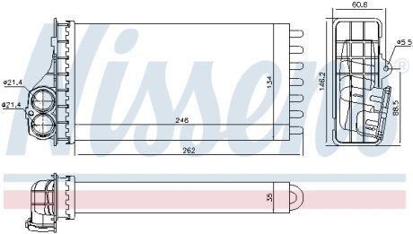 Радиатор опалювача салону First Fit NISSENS 707091 (фото 1)